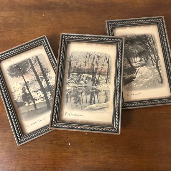 Vintage silver woode frames, 4 1/4 x 6 1/4 inches. - Picture 2 of 6